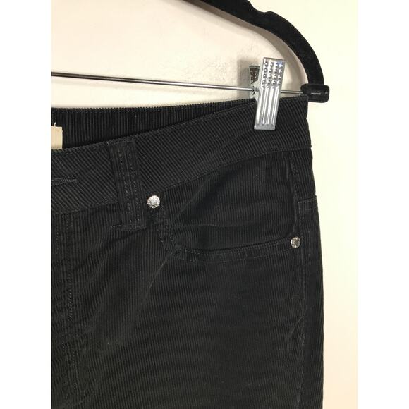 Zadig & Voltaire Boyish Velours Pants Black Corduroy Paneled Edgy Women's M - Picture 2 of 12